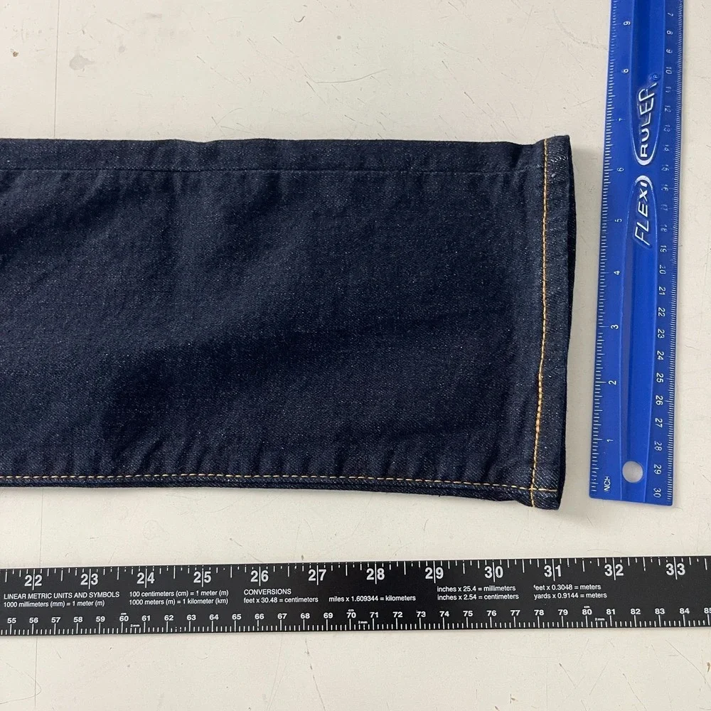 Levis Jeans Mens 36x32 Blue 512 Slim Taper Dark Wash Indigo Denim Preppy Casual